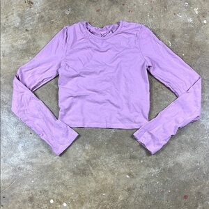Lavender Long Sleeve Women's Top with cut out back
Size: XXS